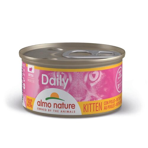 Almo Nature Daily Menu Wet Food Cat - Kitten - Mousse with Chicken - Can - 24 x 85g