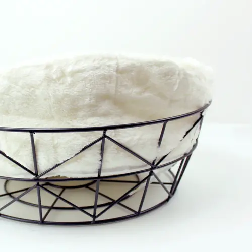 BeOneBreed Metal Wire Cat Basket and Foam Cushion