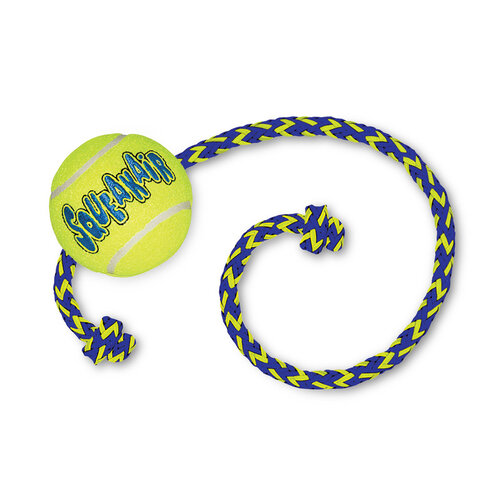 Kong SqueakAir Ball met Touw - M