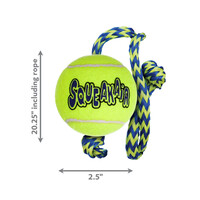 Kong SqueakAir Ball met Touw - M