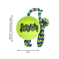 Kong SqueakAir Ball with Rope - M