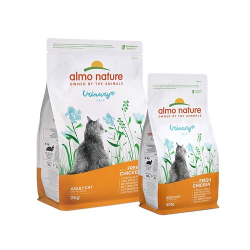 Almo Nature Urinary Help Droogvoer Kat - Kip - Inhoud 400g of 2kg