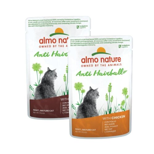 Almo Nature Anti Hairball Wet Food Cat - Pouch - 30 x 70g