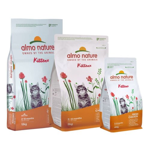 Almo Nature Dry Food Cat - Kitten - with Chicken - 400g, 2kg or 12kg