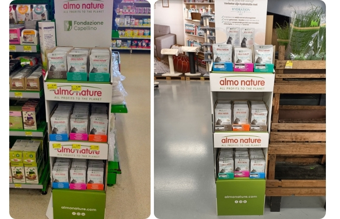 Almo Nature Display in MaxiZoo Arnhem en Lelystad