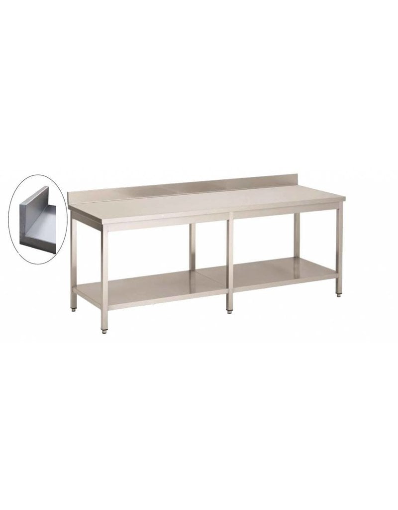 Sea Biscuit Working table with 1 Bottom Shelf  2000 / 2900mm x 700x850mm