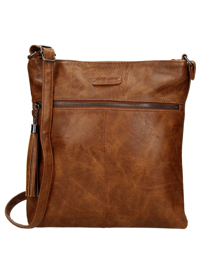 Enrico Benetti Caen schoudertas, cognac