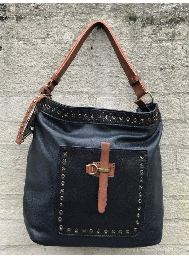 Mandoline tas met glitter, blauw