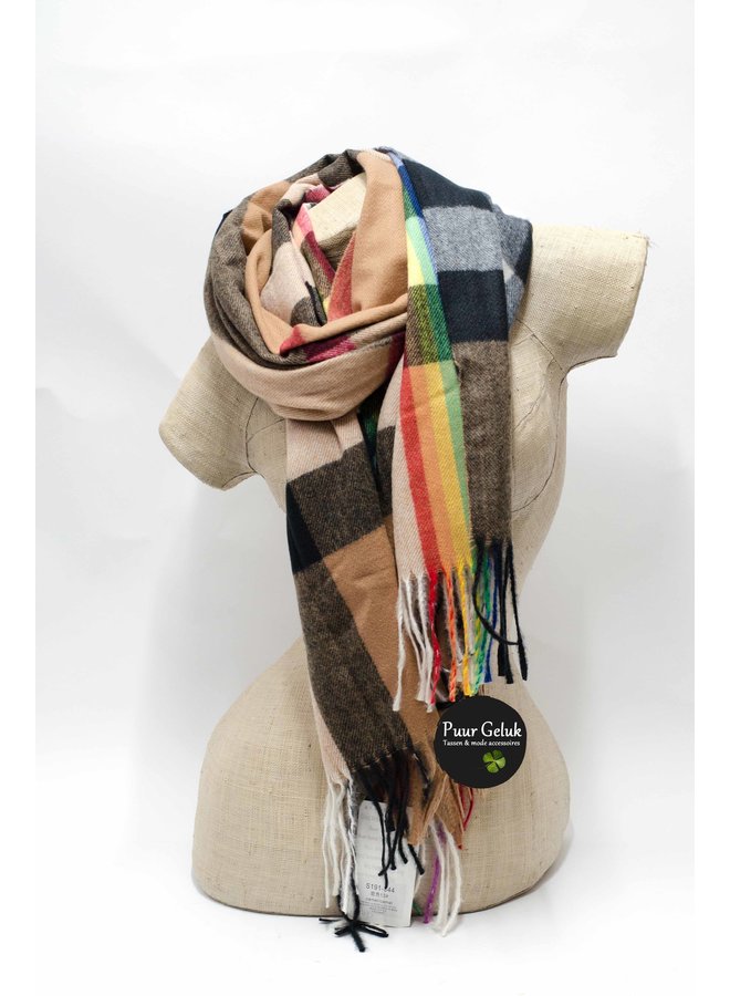 Ultra zachte regenboog sjaal