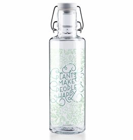 soulbottles Glasflasche 0,6l "Plants make people happy"