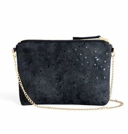 Lee Coren Clutch mit Kettenriemen / schwarz