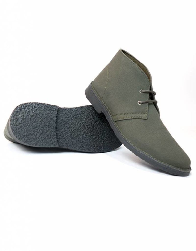 Will's Vegan Shoes Stiefel Canvas Desert Boots / olivgrün