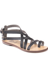 NAE Vegan Shoes Damensandalen Gladiator / schwarz