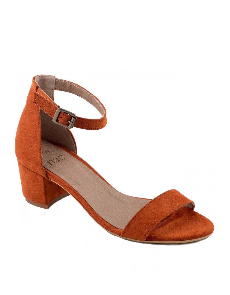 NAE Vegan Shoes Sandaletten mit Blockabsatz / orange