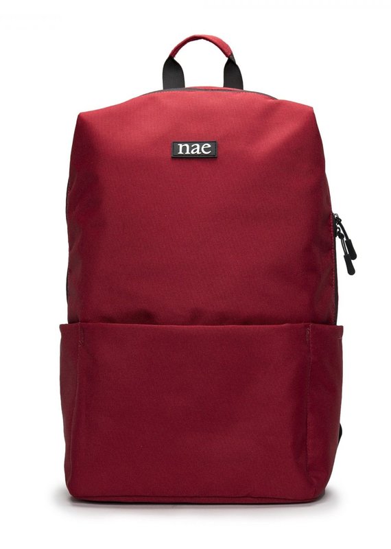 NAE Vegan Shoes Rucksack aus recyceltem Pet / rot