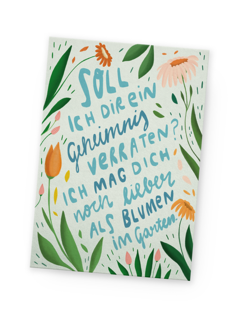 franzizo Postkarte »Blumengarten« aus Holzschliffpappe