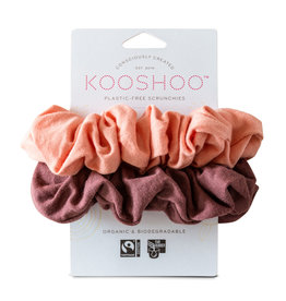 KOOSHOO Plastikfreie Scrunchies 2-er Pack / coral-rose
