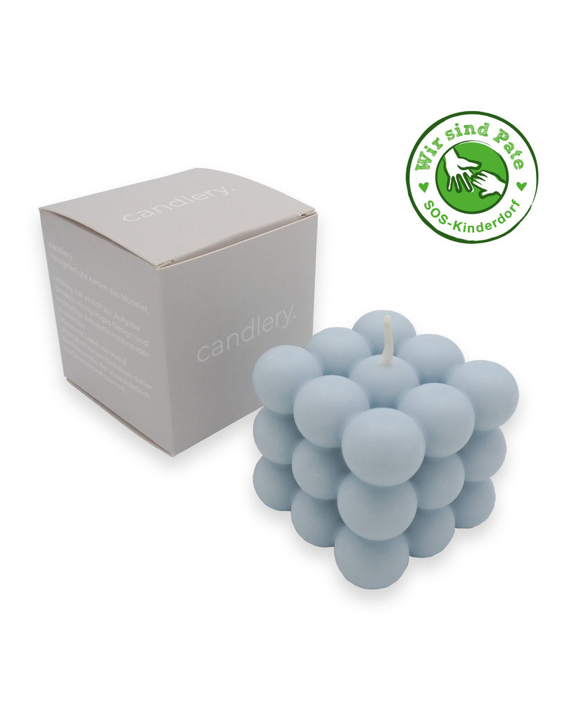 candlery. Bubble Candle – Astral Blau