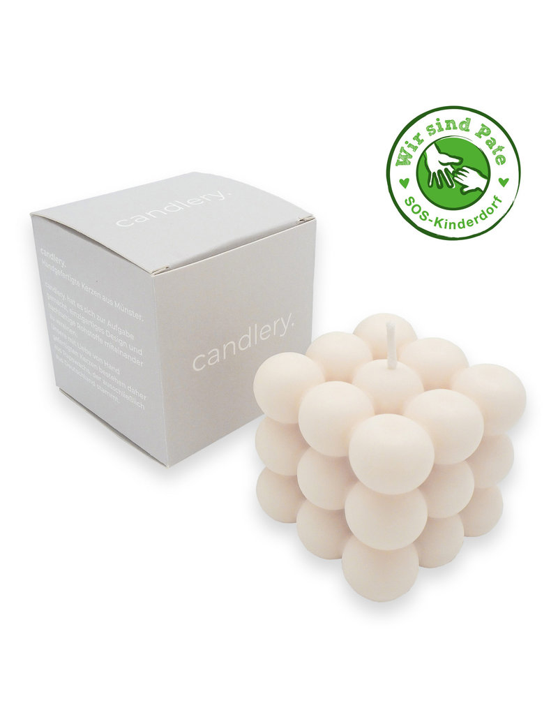 candlery. Bubble candle - creme