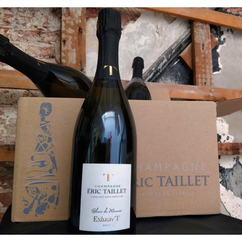 Eric Taillet box vol bubbels: 6x Eric Taillet Exclusiv'T Blanc de Meunier (1 free) Eric Taillet box vol bubbels: 6x Eric Taillet Exclusiv'T Blanc de Meunier (1 free)