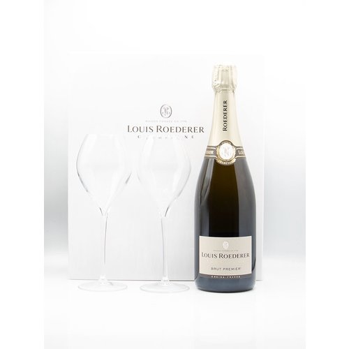 Louis Roederer Brut Premier met 2 glazen in giftbox Louis Roederer Brut Premier met 2 glazen in giftbox