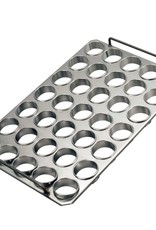 Baking tray (590 x 390) with rings (80 x 25 mm)
