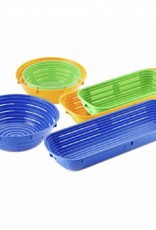 Plastic rising basket round, 500 grams