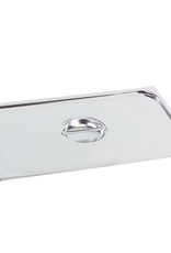 Gastronorm stainless steel lid 1/6 GN with spoon recess