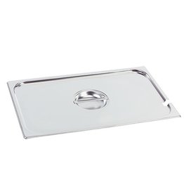 Gastronorm stainless steel lid 1/4 GN with spoon recess