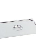 Gastronorm stainless steel lid 1/3 GN with spoon recess