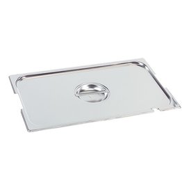 Gastronorm stainless steel lid 1/6 GN with spoon-and grip recess