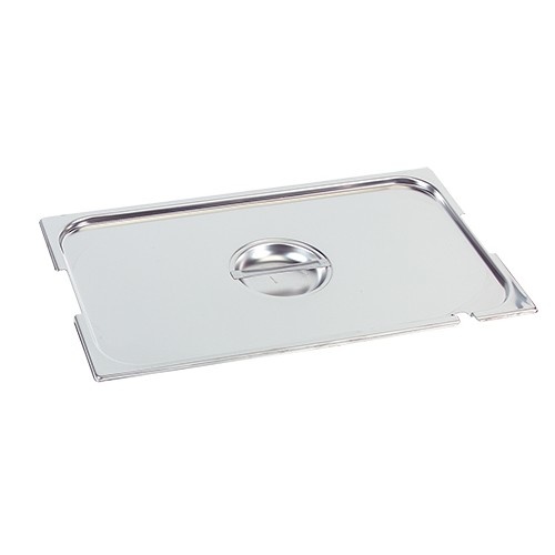 Gastronorm stainless steel lid 1/4 GN with spoon-and grip recess