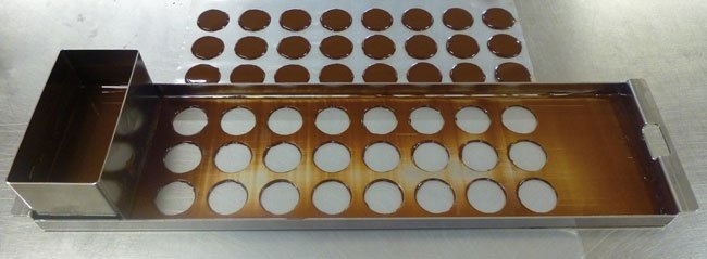 Schokolade Tablett 24 Formen (3 x 8)