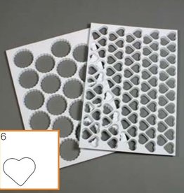 Schneider GmbH Plastic heart shaped cutting sheet, with 95 shapes (mat)