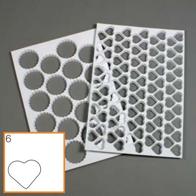 Schneider GmbH Plastic heart shaped cutting sheet, with 95 shapes (mat)