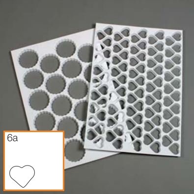 Schneider GmbH Plastic heart shaped cutting sheet, with 116 shapes (mat)