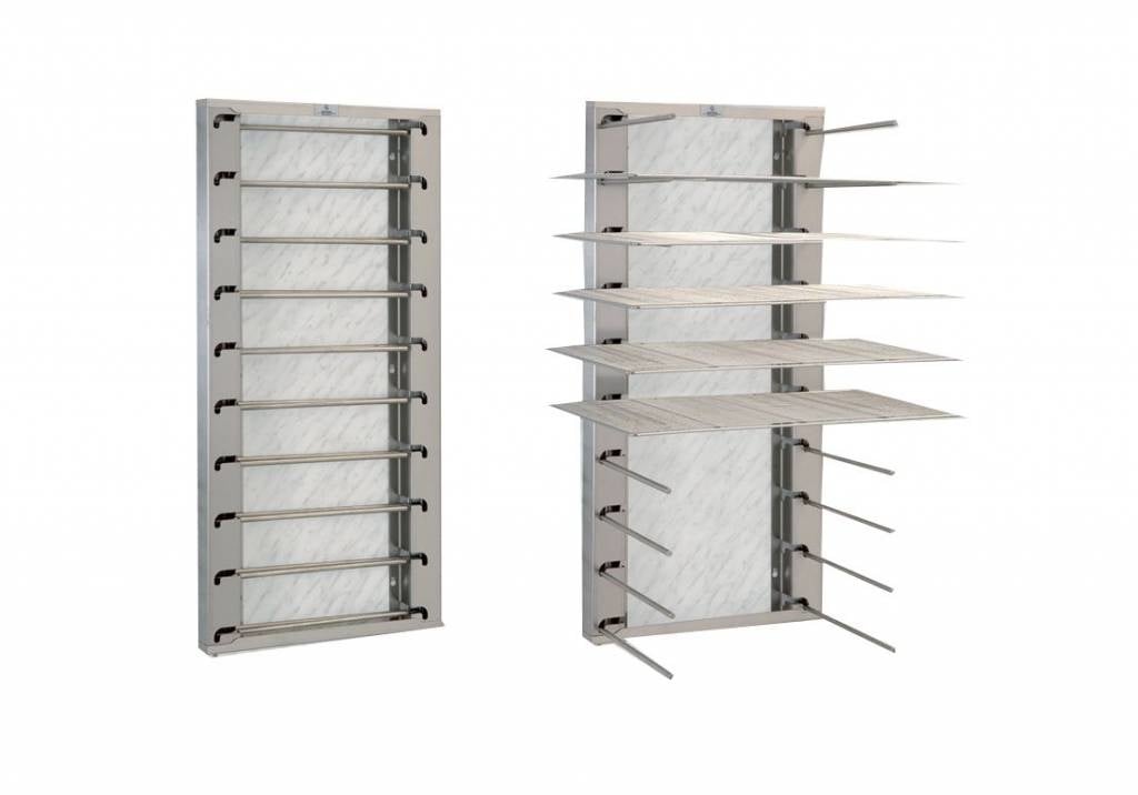 Stainless steel plate rack wall model