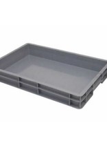 Plastic crate 600x400x120 (h) mm, closed handle