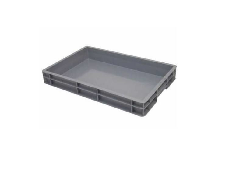 Plastic crate 600x400x120 (h) mm, closed handle