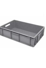 Plastic crate 600x400x220 (h) mm, open handles