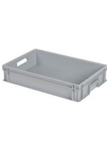 Plastic crate 600x400x120 (h) mm, open handles