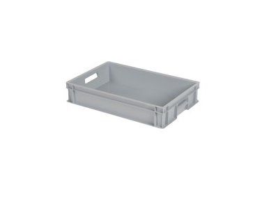 Plastic crate 600x400x120 (h) mm, open handles
