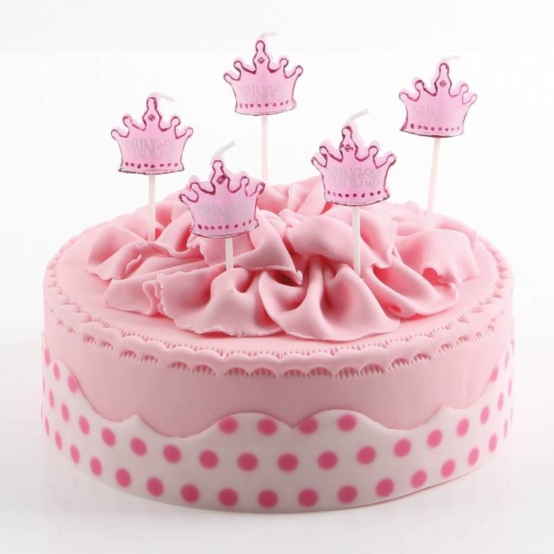Lily Deco Kaars kroontje 2,5 cm  (5 stuks)