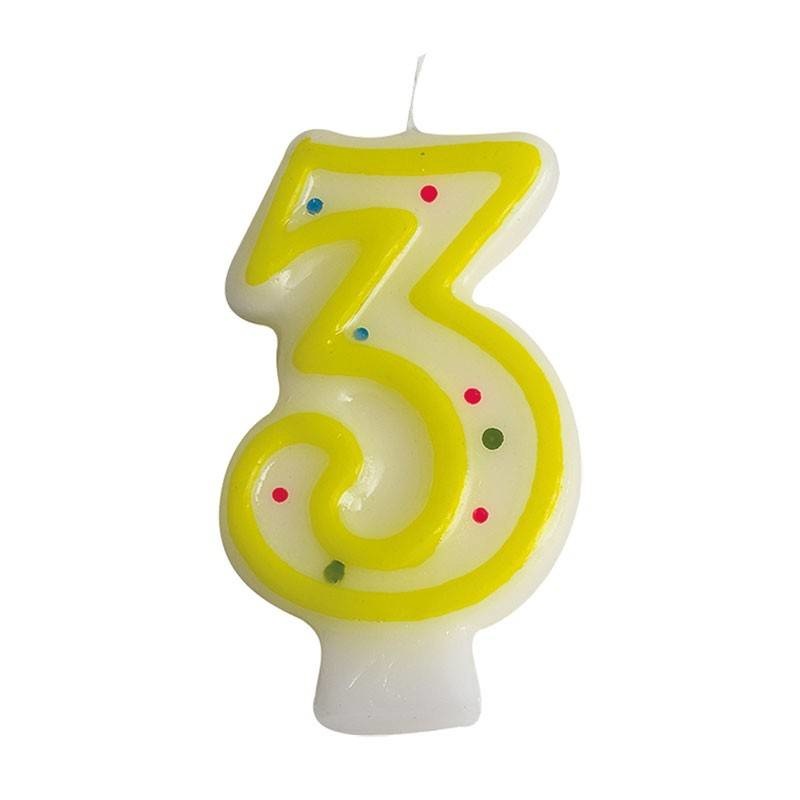 Number candle no. 3  (24 pieces)