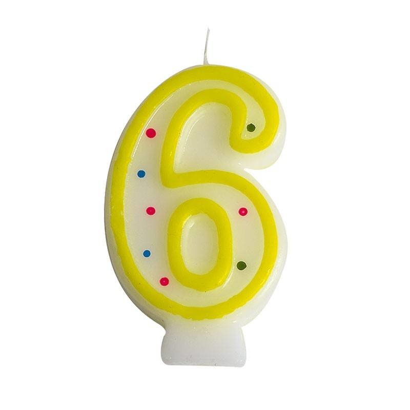 Number candle no. 6  (24 pieces)