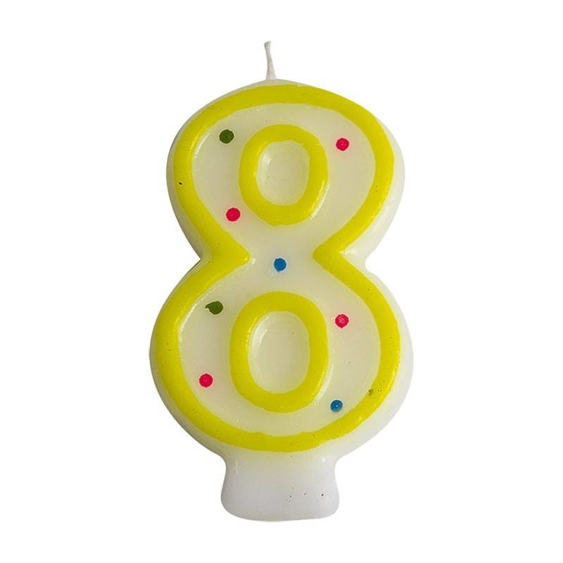 Number candle no. 8  (24 pieces)