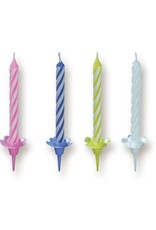 Candle with lines 4 colours 6,8 cm (324 pieces)