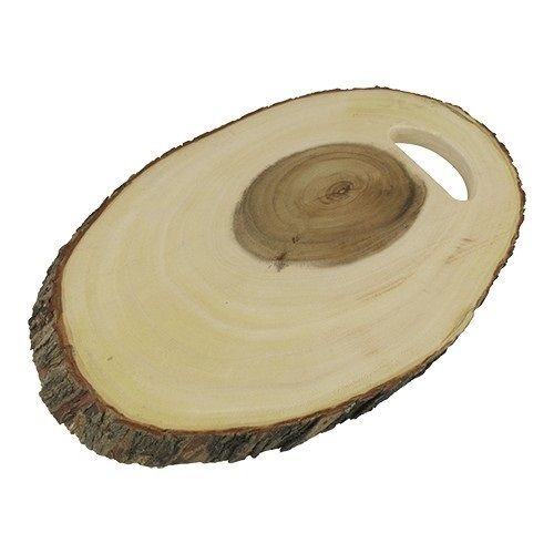 Präsentierplatte holz oval