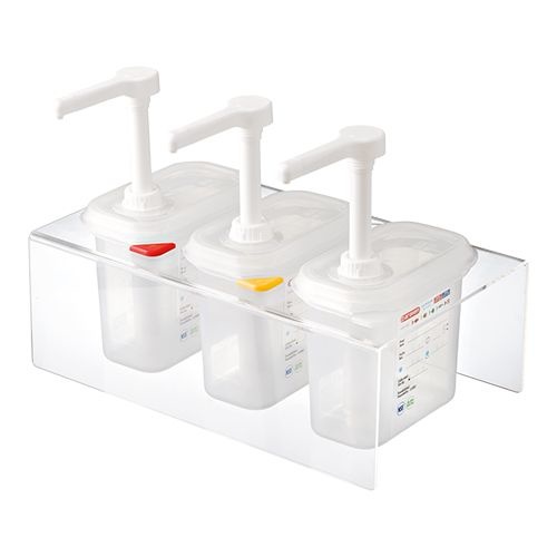 Sauce dispenser set 3 x 1/9 GN