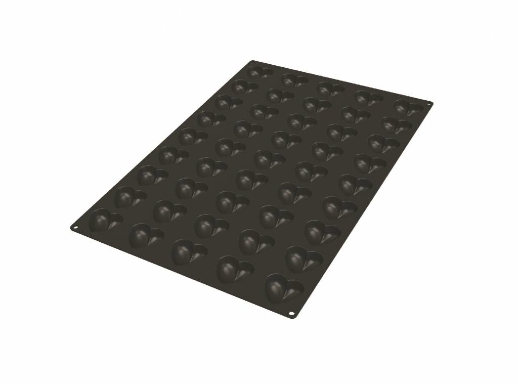 Silikomart Siliconen bakmat - hart - Mini Cuori groot